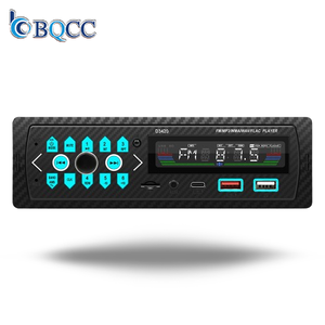 BQCC 1din In-Dash Car Radio with Hands-Free Call FM/USB/SD/AUX-in MP3 for DVD Player Colorful Lights Power &amp; Cassette Player - Product Image 1