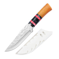 Couteau à viande à manche en acier inoxydable Portable forgé conception mongole pour le camping en plein air et l'usage domestique couteau à fruits tranchant