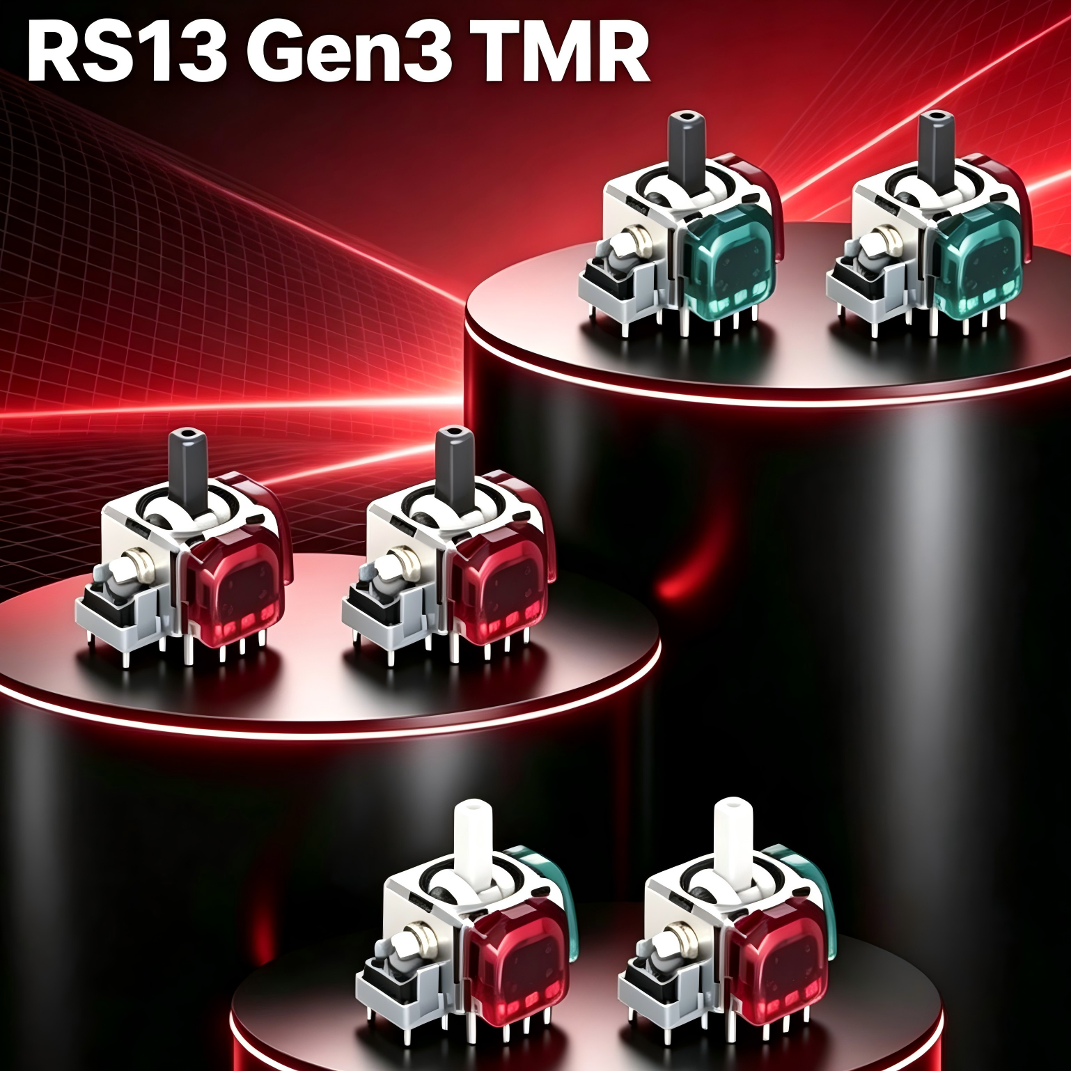RS13 Wide-Angle TMR Magnetic Joystick Ginfull 3rd Gen Hall Effect