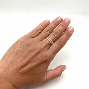 Kont Eternity Band Ring Declaración simple Minimalista Plata de Ley 925 Regalo DE BODA liso para mujeres - Product Image 1