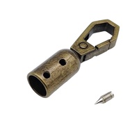 Mousqueton à rivet en métal pour extrémité de cordon, de luxe, classique, écologique, en alliage de zinc électroplaqué, clip pivotant, connecteur de corde pour sacs, tirette de fermeture éclair