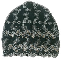 Soldes Chauds Turban de Nuit Noué pour Femme, Chapeau Ethnique Musulman Indien Uni pour Chimio Cancer, Vente en Gros