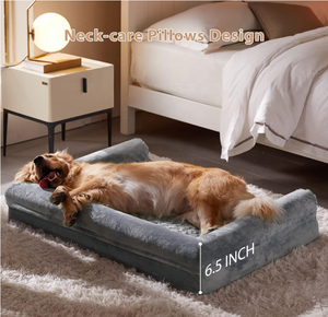 Luxuriöses Orthopädisches <span class=keywords><strong>Memory</strong></span>-Schaum-Hundebett mit Anti-Rutsch-Boden, Weiches Quadratisches Bett für Mittlere bis Große Hunde, Einfarbig, Kartonverpackung - Product Image 2