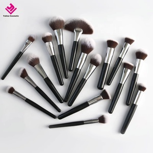 Ensemble complet de pinceaux de maquillage noir 40 pièces Ensemble de pinceaux de maquillage cosmétique végétalien - Product Image 4