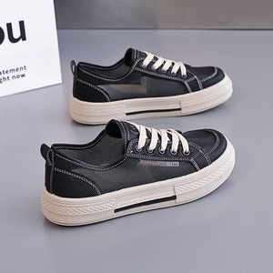 Zapatillas Deportivas de Malla para Mujer, con Cordones, Transpirables, para Caminar, con Diseño Degradado, Suela Negra y Blanca, Entresuela de EVA, Suela Exterior de Goma - Product Image 4