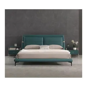 CIFF stile semplice nuovo letto design in pelle sintetica letto King Size lusso camera da letto mobili in vera pelle letto morbido per la vendita