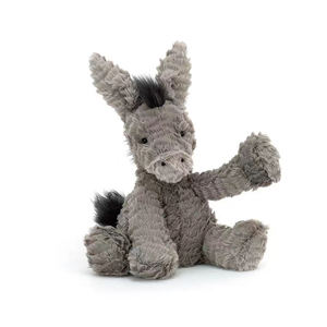 Peluche di Asino Grigio Seduto 23cm 40cm 60cm, Giocattoli di Peluche all'Ingrosso, Regali di Compleanno e Natale per Bambini - Product Image 2