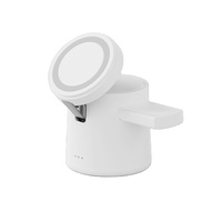 Haut-parleur portable 5-en-1 2026 15W 5W, support de chargeur sans fil magnétique pliable mini rapide, veilleuse intelligente pour téléphone portable
