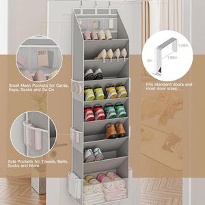 Organizador de Zapatos Plegable de Gran Capacidad con Marco Reforzado, Almacenamiento Colgante para Calzado de Temporada - Product Image 5