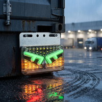 Nouvel éclairage latéral LED 12/24V pour camion et remorque, plaque arrière métallique multicolore, vente en gros