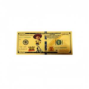 5 Banconote in Lamina d'Oro di Toy Story, Banconote a Tema Personaggi dei Cartoni Animati Americani, Banconote Placcate in Oro 24K - Product Image 6
