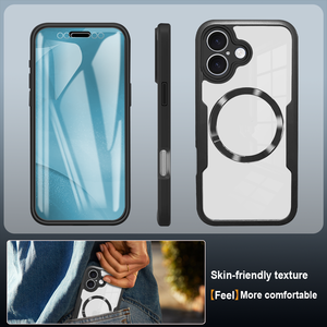 ฟิล์มกันรอยแบบแม่เหล็กไร้สายพร้อมเคสโทรศัพท์ป้องกัน 360 องศา สำหรับ <span class=keywords><strong>iPhone</strong></span> 17 Air <span class=keywords><strong>Pro</strong></span> <span class=keywords><strong>Max</strong></span> 16 15 14 13 12 <span class=keywords><strong>11</strong></span> ฝาหลัง - Product Image 6