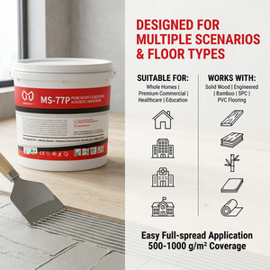 Adhésif pour revêtements de sol monocomposant haute performance MS-77P INGADA pour une utilisation en construction <span class=keywords><strong>sur</strong></span> les sols en <span class=keywords><strong>bois</strong></span> et en <span class=keywords><strong>bois</strong></span> franc SPC WPC <span class=keywords><strong>PVC</strong></span> - Product Image 2