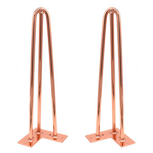 أرجل طاولة الفاخرة الحديثة جولة الزجاج الصلب الكروم الطعام الطعام القهوة أثاث معدني روز الذهب دبوس الشعر أرجل طاولة للجداول - Product Image 2