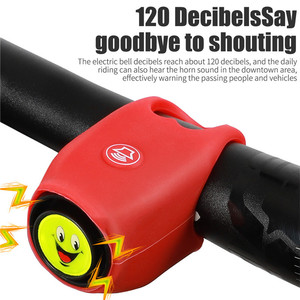 WEST BIKING bicicletta corno bici campana impermeabile ciclismo 120db 5 suoni anello colorato bicicletta manubrio anello corno campana per ciclo - Product Image 3