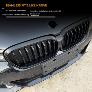 Parrilla Delantera Negra AURON Estilo Riñón de Doble Listón ABS para BMW Serie 5 G30 G38 2021-2023 Pre-LCI, Parrilla de Modificación para Automóvil - Product Image 3