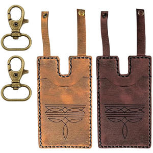 Cartera Vintage para Botas Vaqueras con Correa de Broche, Bolsa Retro Medieval de Cuero Genuino con Cierre de Mosquetón, Accesorios para Botas de Vaquero - Product Image 5