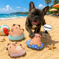 Jouet en peluche couineur pour chien Famipet, design Capybara mignon sur le thème de l'été, doux et froissé, fabriqué sur mesure