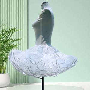 Lolita Duck Butt Short Puffy Crinoline Jupon Désossé Tulle 100% Polyester Taille Élastique Jupon pour Cosplay Superposition - Product Image 1