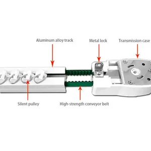 Rail de rideau électrique silencieux personnalisé pour Tuya pour Aqara Smart Curtain A1 B1 C1 C2 C3 Zigbee Smart Curtain Motor Track - Product Image 2