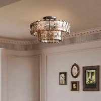 Rauchglas oder Klarglas Design Runde Glas-Pendelleuchte Wohndekor Zeitgenössische Deckenleuchte Luxuriöse Beleuchtungskörper Kronleuchter für Wohnzimmer