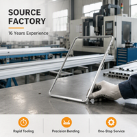 Profilé de cadre en alliage d'aluminium sur mesure, pliage de précision, conception d'outillage rapide, fabricant OEM ODM, vente en gros en usine