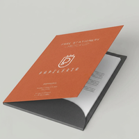 Carpeta de Presentación Arquitectónica Moderna en Terracota y Gris Carbón para Estudios de Diseño de Interiores Creativos