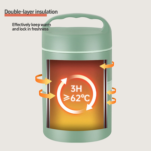 Lekfre可爱不锈钢饭盒彩色保温饭盒带手柄保暖饭盒 - Product Image 6