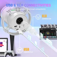 Maono PD200X RGB Microphone de jeu Microphone dynamique USB/XLR Double mode Microphone Podcast Mic RGB USB Gaming Mic XLR Mic