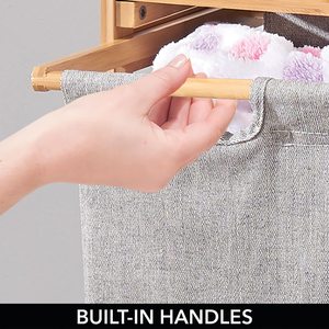 <span class=keywords><strong>Panier</strong></span> à <span class=keywords><strong>linge</strong></span> autoportant étanche <span class=keywords><strong>Panier</strong></span> à <span class=keywords><strong>linge</strong></span> durable à 2 sections <span class=keywords><strong>Panier</strong></span> élégant avec sacs de <span class=keywords><strong>tri</strong></span> amovibles - Product Image 3