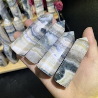 Nouvelle Arrivée Cristal Point Naturel Reiki Pierre De Guérison Volcan Fluorescent Fluorite Tour Pour La Décoration
