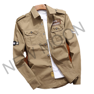 Biểu Tượng Tùy Chỉnh 100% Cotton Người Đàn Ông Của Công Việc Áo Sơ Mi Biểu Tượng Tùy Chỉnh Thiết Kế Nút Dài Tay Áo Mùa Thu Ngoài Trời Làm Việc Áo Sơ Mi - Product Image 5