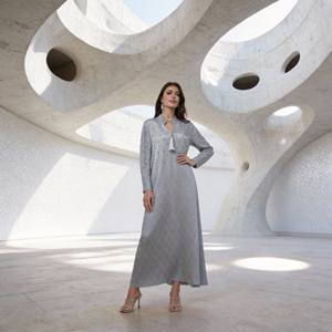 Abaya maxi élégante en polyester avec strass pour femmes musulmanes, occasion de fête de luxe, tendance, vente en gros, fournisseur OEM personnalisé - Product Image 3