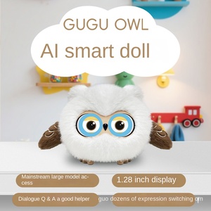 Oiseau de compagnie interactif intelligent en bois avec IA, dialogue vocal, double yeux émotionnels, connectivité Wi-Fi, taille personnalisable - Product Image 4