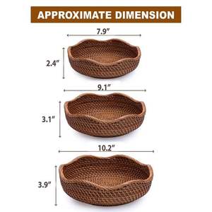 Depolama sepeti gıda uzun boylu ahşap çamaşır kap ile geleneksel hasır ahşap bebek uyku Mini Rattan kare sepetleri altın Metal - Product Image 2
