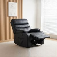 Fauteuil inclinable moderne individuel avec fonction pivotante et massage, repose-pieds extensible, structure métallique pour salon