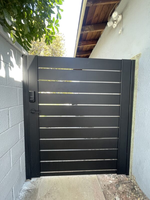 Portail Principal de Jardin Moderne Personnalisé : Photos de Designs de Maisons, Portail Coulissant Électrique en Aluminium, Portail de Cour en Alliage d'Aluminium