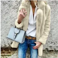 Alephan casaco de inverno feminino, casaco de pele falsa para mulher da moda de rua