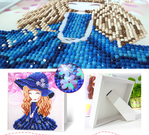 Vente en gros de jouets éducatifs faits à la main, mini cadre blanc, dessin animé, bricolage, peinture au diamant 5D <span class=keywords><strong>pour</strong></span> enfants, ensemble de peinture au diamant <span class=keywords><strong>pour</strong></span> enfants - Product Image 5