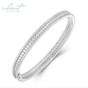 Argento <span class=keywords><strong>925</strong></span> originale <span class=keywords><strong>oro</strong></span> placcato totale 5 <span class=keywords><strong>carati</strong></span> taglio brillante diamante Test tutto D colore Moissanite bracciale braccialetto da donna - Product Image 4