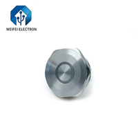 Bouton-poussoir momentané LED étanche en acier inoxydable/laiton 40 mm IP34 2 broches 1NO 3V-220V 1-10A Accessoires moto
