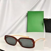 Lunettes de soleil unisexes rétro carrées tendance avec verres dégradés colorés, montures métalliques pleines, protection UV400, verres en PC