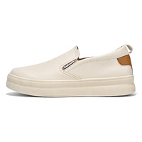 Chaussures pour hommes, chaussures de skate respirantes, tendance et polyvalentes pour hommes sportifs, chaussures décontractées en cuir souple et une paire de baskets blanches