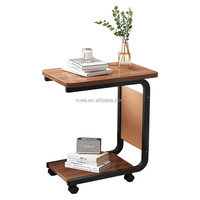 Petit canapé-table bon marché avec sac de rangement et roulettes pour le salon, la chambre et le salon.