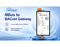 Passerelle professionnelle Milesgo BAC1010-MBus de MBus vers BACnet pour les systèmes de gestion de la climatisation, de l'énergie et des bâtiments intelligents
