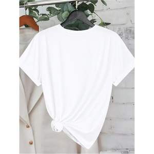 เสื้อยืดแขนสั้นผู้หญิงแบบสั่งทำพิเศษ ผ้าฝ้ายธรรมดา พิมพ์ลายเชอร์รี่ เสื้อฤดูร้อน ระบายอากาศได้ดี ผ้าเจอร์ซีย์ - Product Image 2