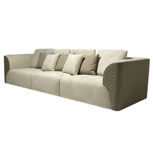 china supplier european luxury furnitures house beige velvet sectional sofas sets made in italy rectangle sofa sets