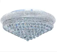 Ronde Zilveren Kristallen Verlichting Hotel Kroonluchter Cristal Mozaïek Lamp Voor Hal LT-51113