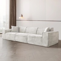 Sofá Seccional Moderno de Lujo para Sala de Estar, en Forma de L, de 2 y 3 Plazas, Tapizado en Corduroy, Empacado al Vacío, Diseño Rosa para el Hogar