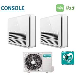 Climatiseur Hisense Dual Split Console 9 + 18 avec 2AMW50U4RXA R-32 Wi-Fi Télécommande en option incluse 9000 + 18000 - Product Image 3